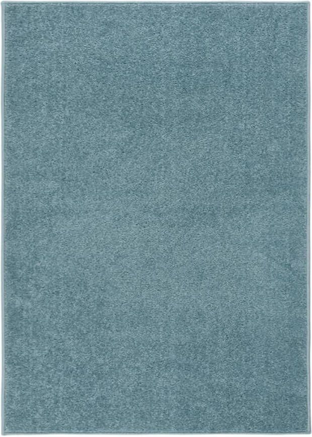 VidaXL Vloerkleed kortpolig 120x170 cm blauw