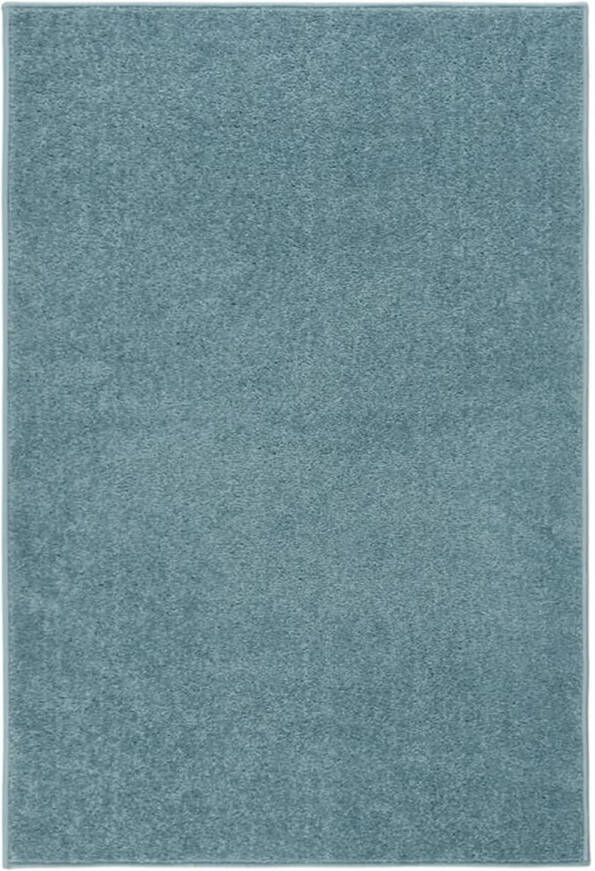 VidaXL Vloerkleed kortpolig 160x230 cm blauw