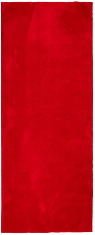 VidaXL Vloerkleed laagpolig zacht en wasbaar 80x200 cm rood