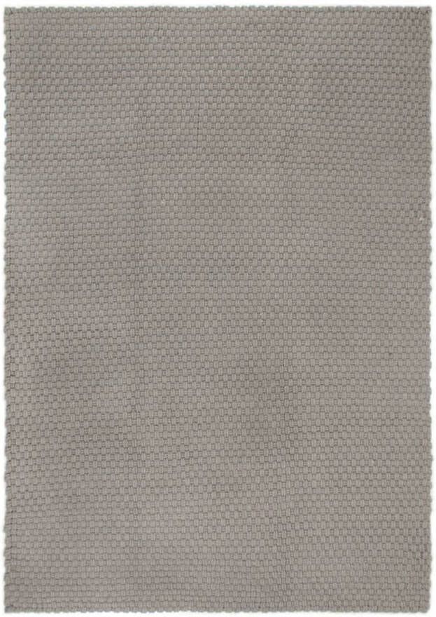 VidaXL Vloerkleed rechthoekig 120x180 cm katoen grijs