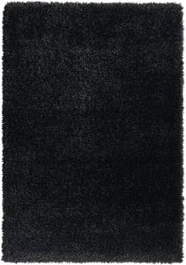 VidaXL Vloerkleed shaggy hoogpolig 50 mm 140x200 cm zwart