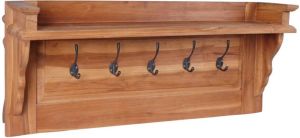 VidaXL Wandkapstok 80x16 5x35 cm massief teakhout