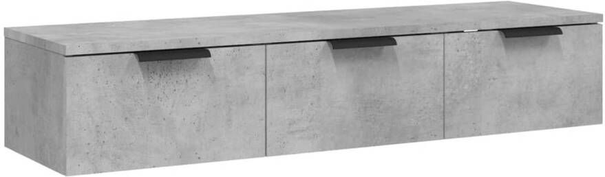 VidaXL Wandkast 102x30x20 cm bewerkt hout betongrijs