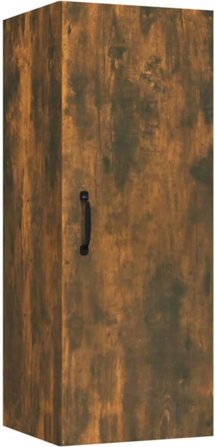 VidaXL Wandkast 34 5x34x90 cm bewerkt hout gerookt eikenkleurig