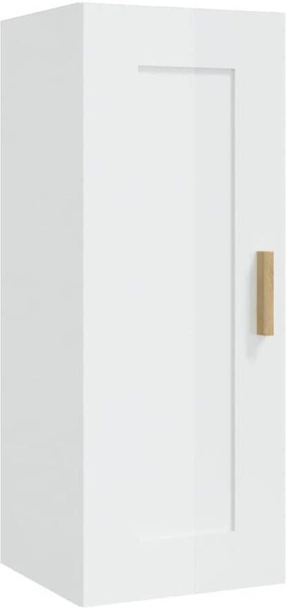 VidaXL Wandkast 35x34x90 cm bewerkt hout hoogglans wit