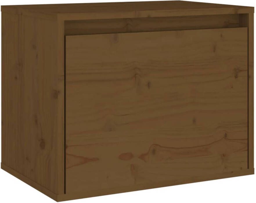 VidaXL Wandkast 45x30x35 cm massief grenenhout honingbruin
