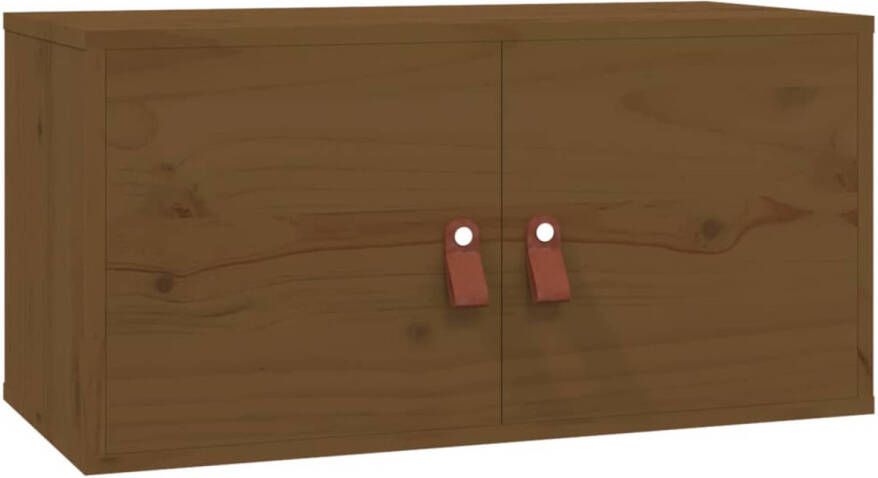 VidaXL Wandkast 60x30x30 cm massief grenenhout honingbruin