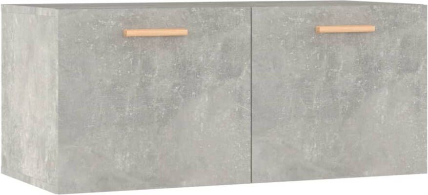 VidaXL Wandkast 80x35x36 5 cm bewerkt hout betongrijs
