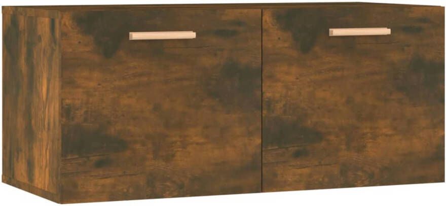 VidaXL Wandkast 80x35x36 5 cm bewerkt hout gerookt eikenkleurig