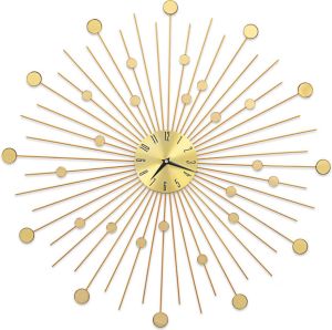 VidaXL Wandklok 70 cm metaal goudkleurig