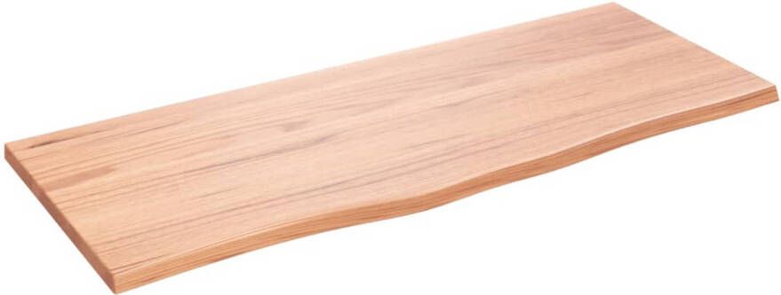 VidaXL Wandschap 100x40x2 cm behandeld massief eikenhout lichtbruin