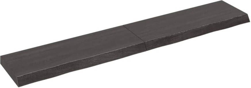 VidaXL Wandschap 160x30x6 cm behandeld massief eikenhout donkergrijs