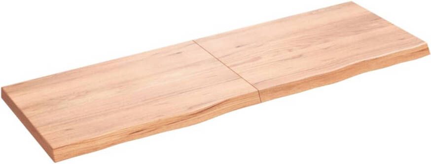 VidaXL Wandschap 180x60x6 cm behandeld massief eikenhout lichtbruin