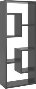 VidaXL Wandschap 36x16x90 Cm Spaanplaat Hoogglans Grijs