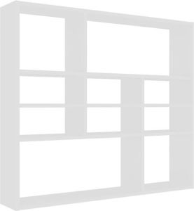 VidaXL Wandschap 90x16x78 cm bewerkt hout wit