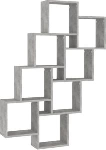 VidaXL Wandschap kubus 90x15x119 cm spaanplaat betongrijs