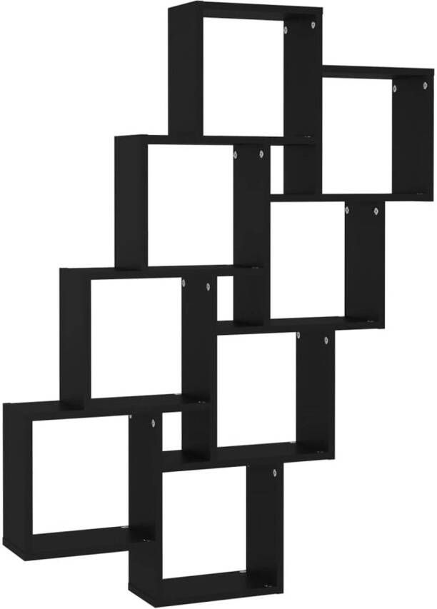 VidaXL Wandschap kubus 90x15x119 cm spaanplaat zwart