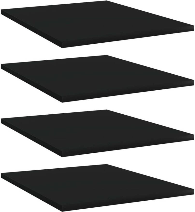 VidaXL Wandschappen 4 st 40x50x1 5 cm spaanplaat zwart