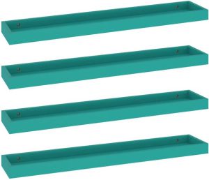VidaXL Wandschappen 4 st Loggia 80x15x4 cm MDF blauw
