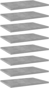 VidaXL Wandschappen 8 St 40x30x1 5 Cm Spaanplaat Betongrijs