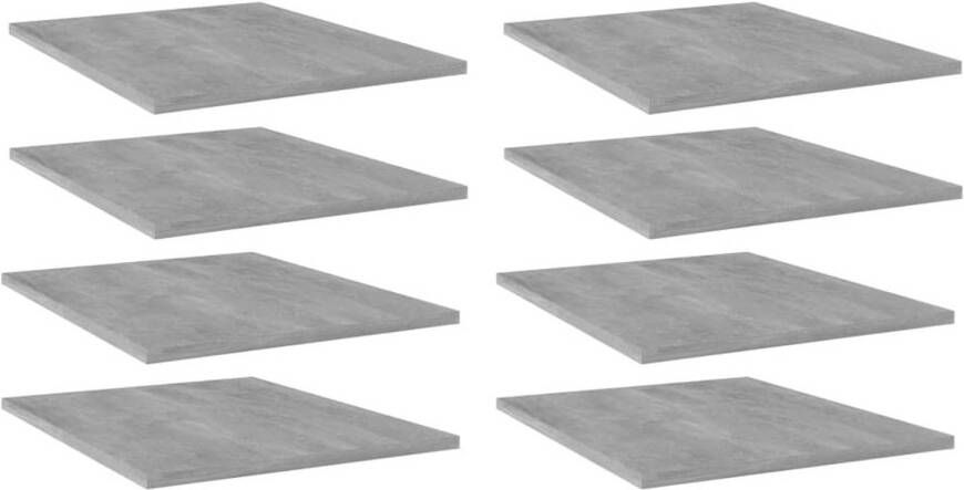 VidaXL Wandschappen 8 st 40x50x1 5 cm spaanplaat betongrijs