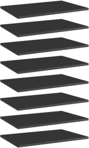 VidaXL Wandschappen 8 st 60x40x1 5 cm spaanplaat hoogglans zwart
