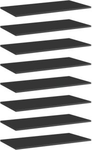 VidaXL Wandschappen 8 st 80x40x1 5 cm spaanplaat hoogglans zwart