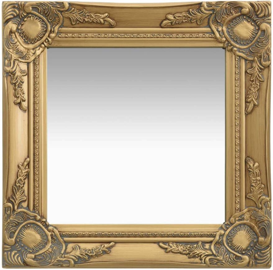 VidaXL Wandspiegel barok stijl 40x40 cm goudkleurig