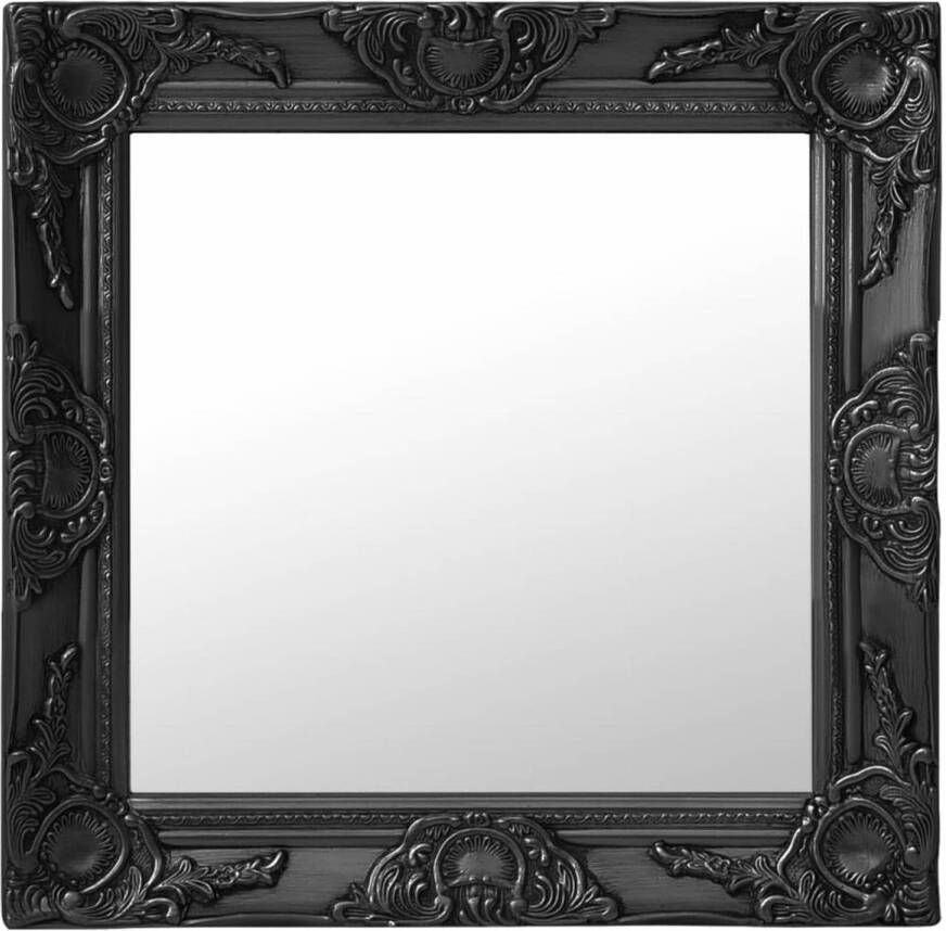 VidaXL Wandspiegel barok stijl 50x50 cm zwart