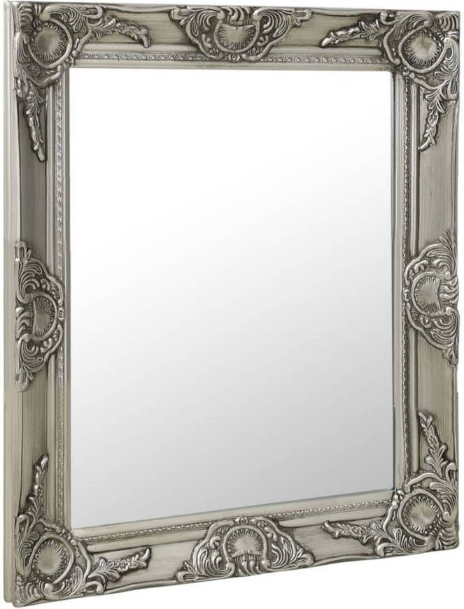 VidaXL Wandspiegel barok stijl 50x60 cm zilverkleurig