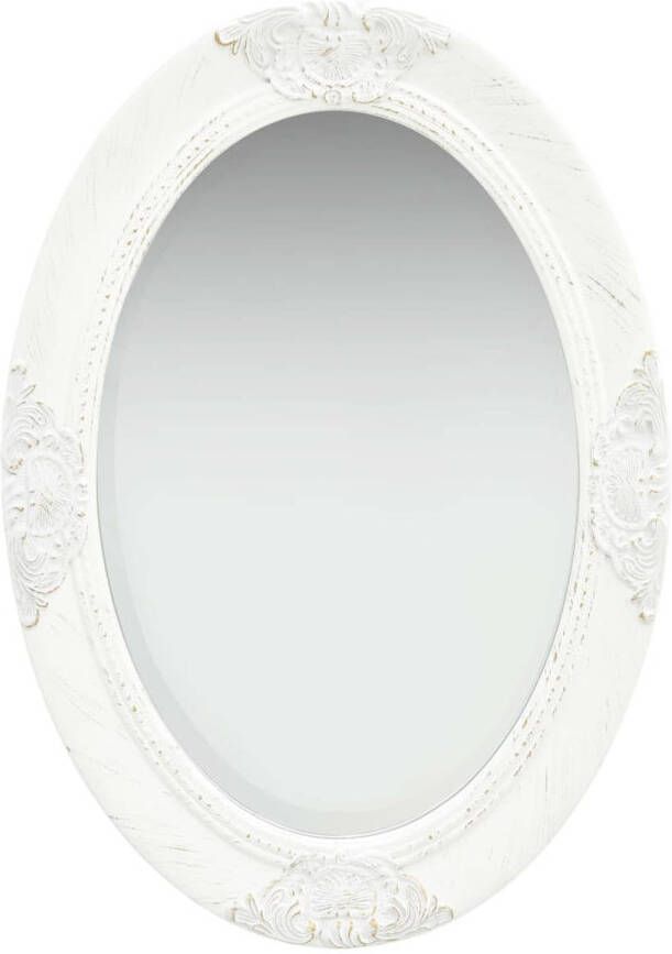 VidaXL Wandspiegel barok stijl 50x70 cm wit