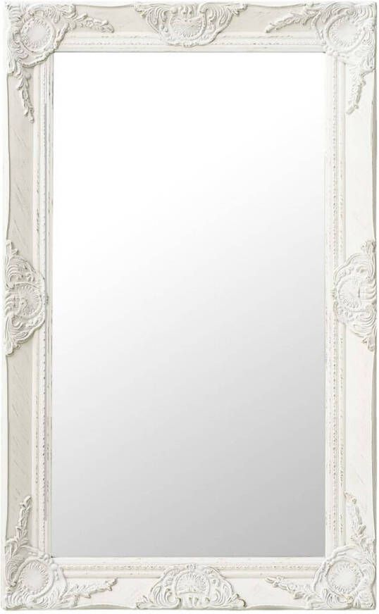 VidaXL Wandspiegel barok stijl 50x80 cm wit