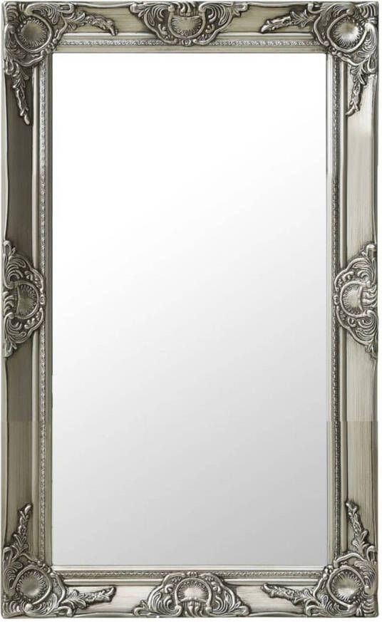 VidaXL Wandspiegel barok stijl 50x80 cm zilverkleurig