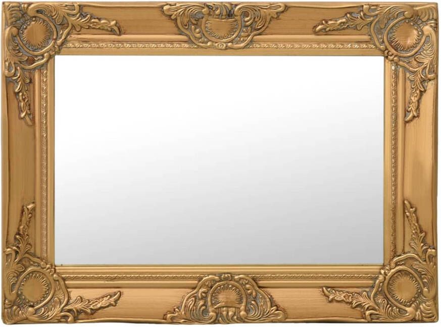 VidaXL Wandspiegel barok stijl 60x40 cm goudkleurig
