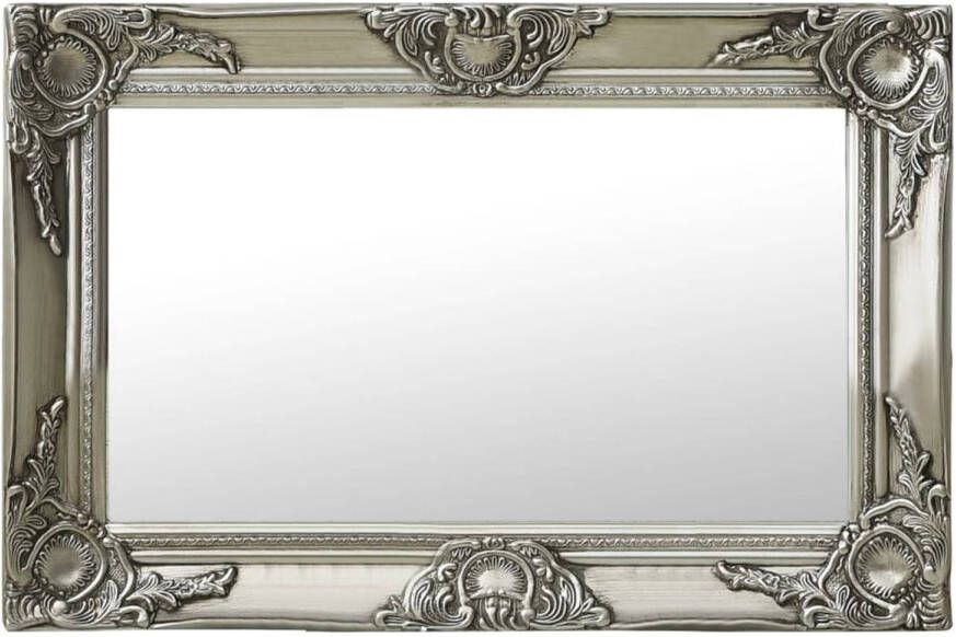 VidaXL Wandspiegel barok stijl 60x40 cm zilverkleurig