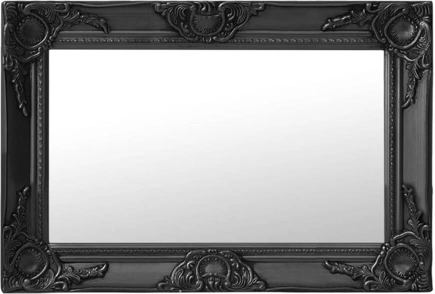 VidaXL Wandspiegel barok stijl 60x40 cm zwart
