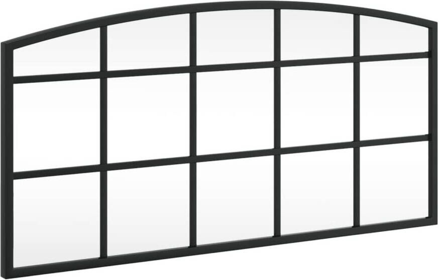 VidaXL Wandspiegel boog 60x30 cm ijzer zwart