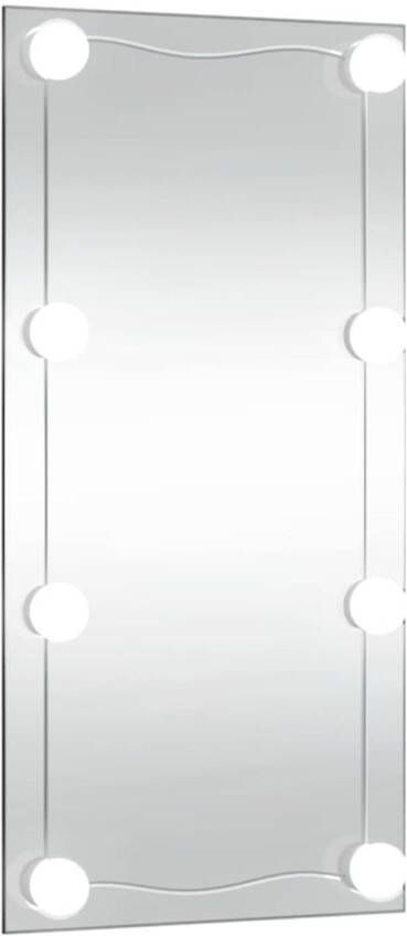 VidaXL Wandspiegel met LED&apos;s rechthoekig 30x60 cm glas