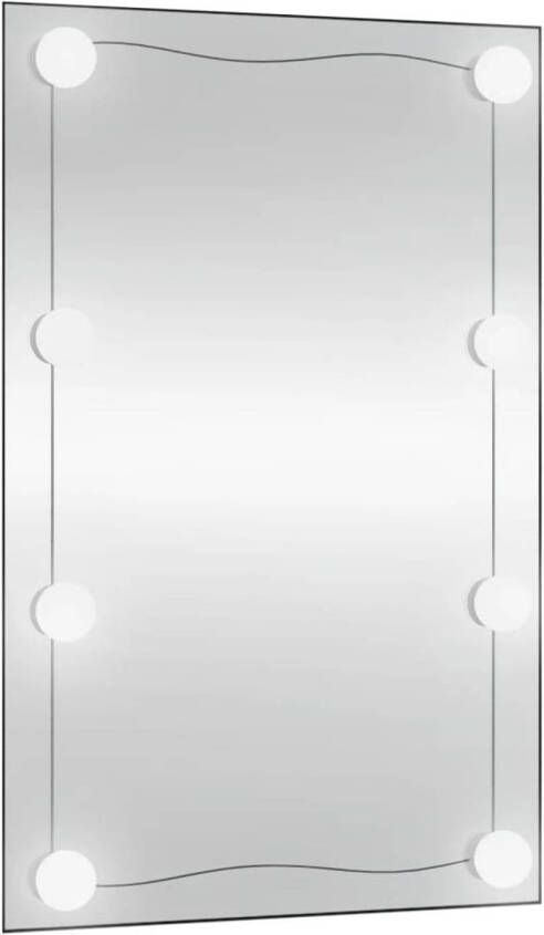 VidaXL Wandspiegel met LED&apos;s rechthoekig 40x60 cm glas