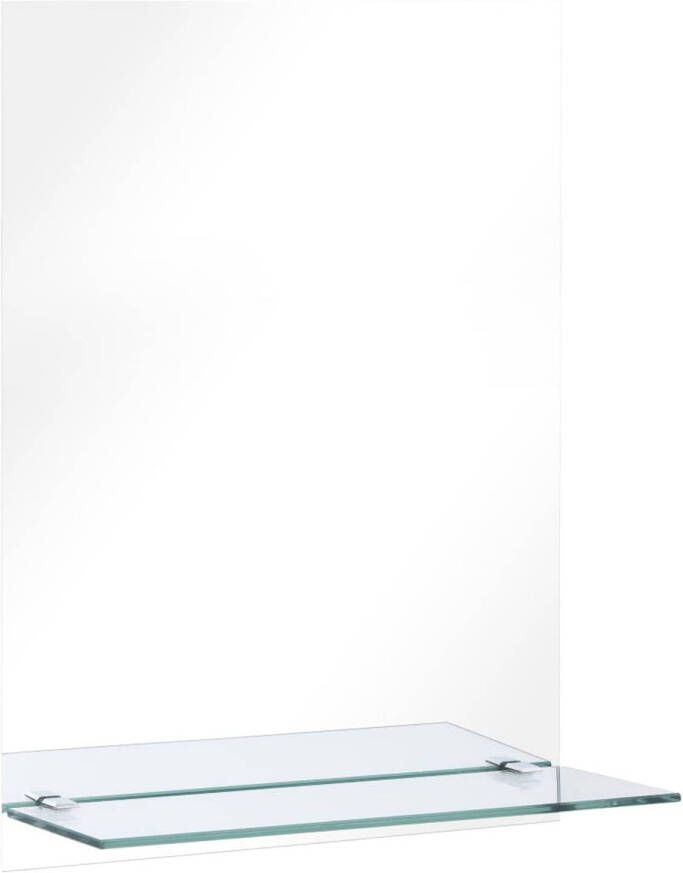 VidaXL Wandspiegel met schap 30x50 cm gehard glas
