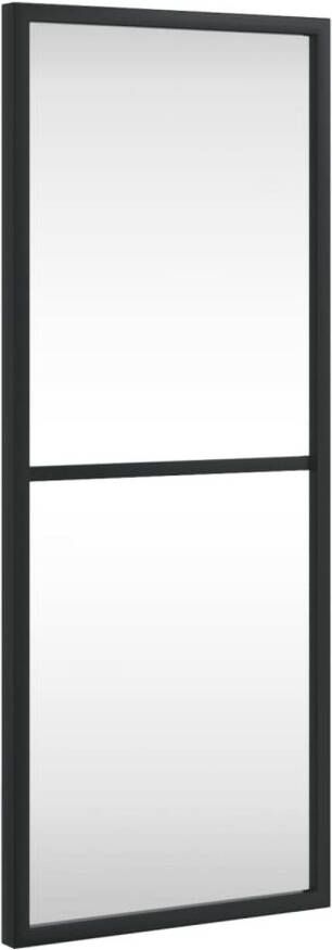 VidaXL Wandspiegel rechthoekig 20x50 cm ijzer zwart
