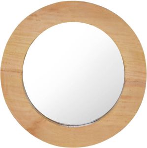 VidaXL Wandspiegel rond 40 cm teakhout