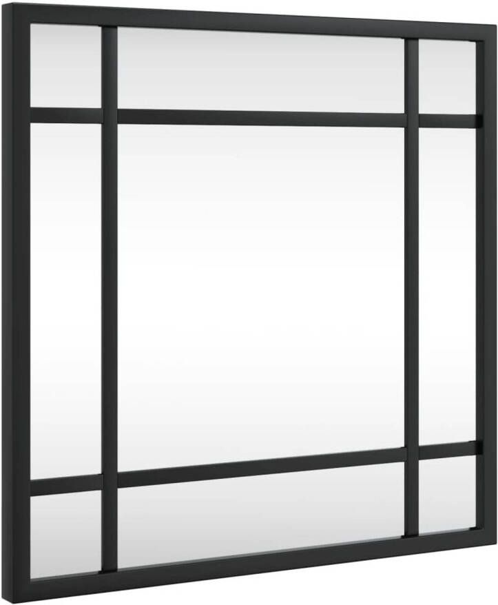 VidaXL Wandspiegel vierkant 30x30 cm ijzer zwart