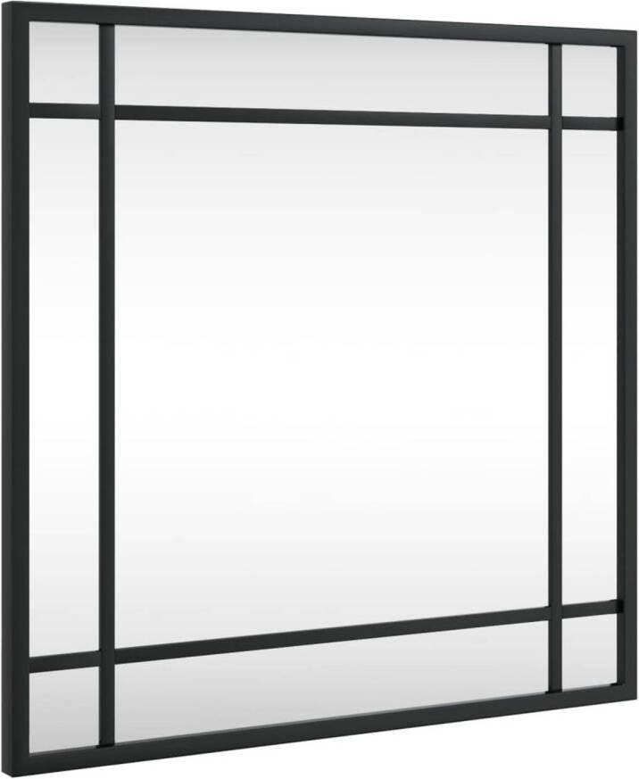 VidaXL Wandspiegel vierkant 40x40 cm ijzer zwart