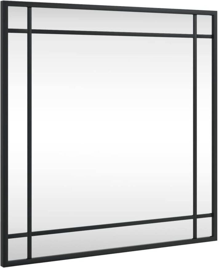 VidaXL Wandspiegel vierkant 50x50 cm ijzer zwart