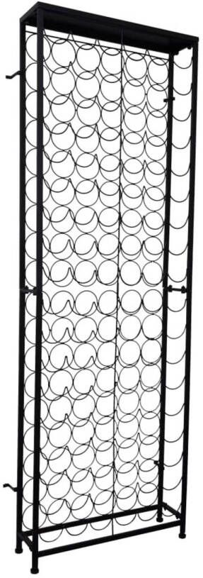 VidaXL Wijnrek voor 108 flessen metaal