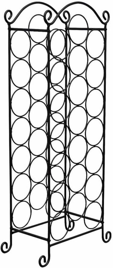 VidaXL Wijnrek voor 21 flessen metaal