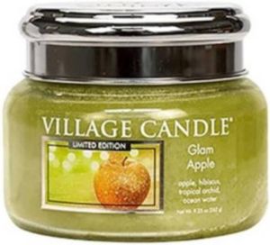 Village Candle Geurkaars Glam Apple 9 5 cm Wax Lichtgroen