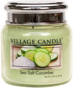 Village Candle Geurkaars Sea Salt Cucumber 7 cm Wax Lichtgroen