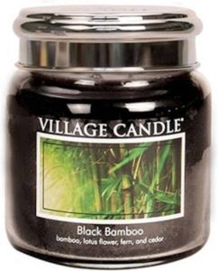 Village Candle Kaars Black Bamboo 9 5 X 11 cm Wax Zwart